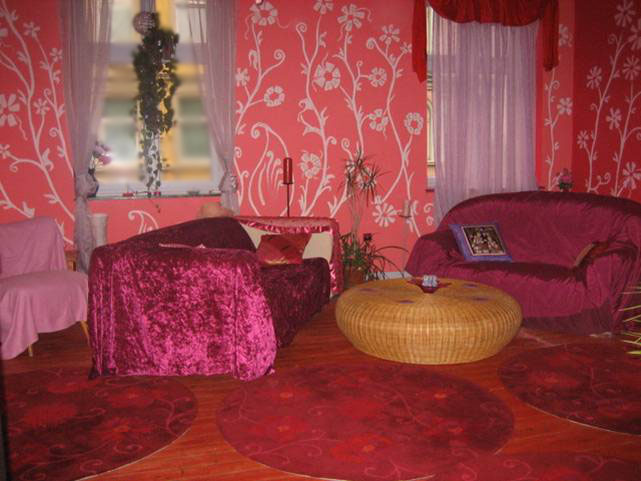 living room wall mural