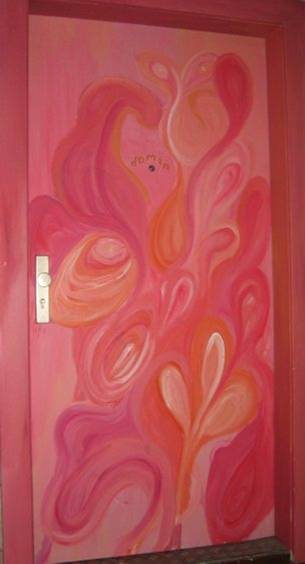 living room wall mural