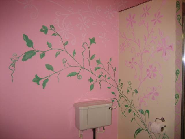 living room wall mural