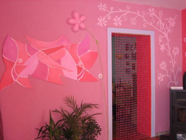 wall mural with a painting